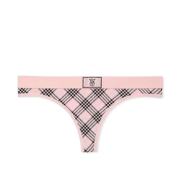 Victoria's Secret Other - Victorias Secret Logo Cotton Shine Patch Thong Panty Underwear. NWT
